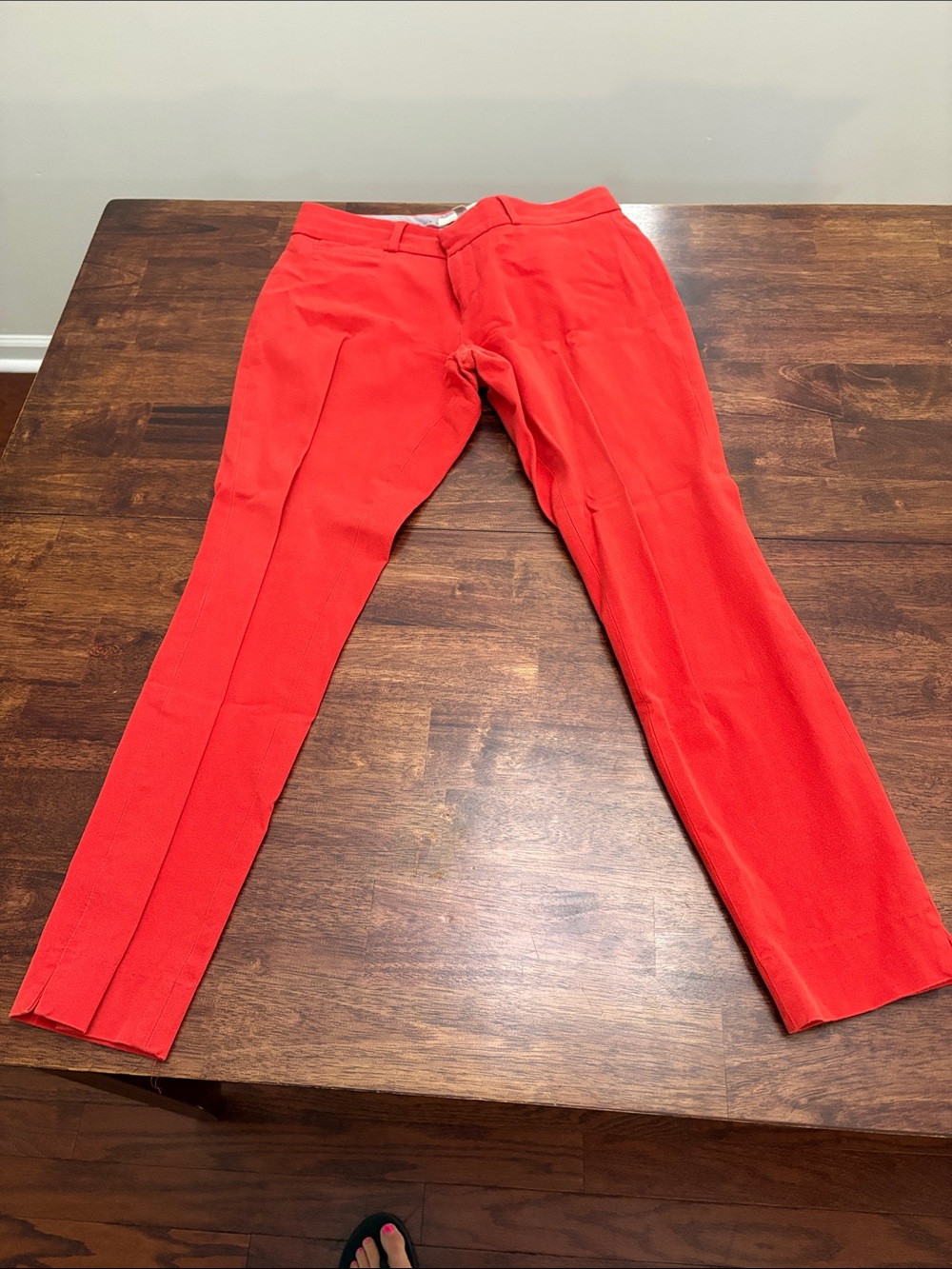 Banana Republic Red Cropped Ankle Pants